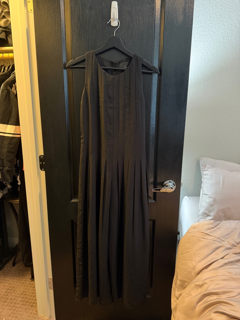 Nwot Greylin Black Sleeveless Pleated Jumpsuit